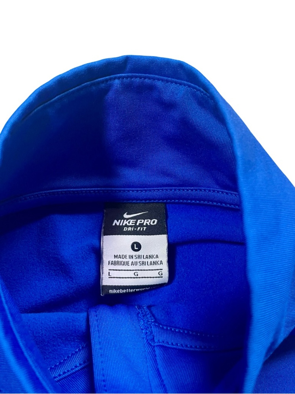 Nike Pro Dri-Fit Blue Half Zip Pullover Jacket Size Large - Picture 2 of 4